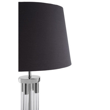 Orsina Skye Table Lamp – Modern Acrylic and Nickel with Black Shade