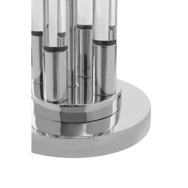 Orsina Skye Table Lamp – Modern Acrylic and Nickel with Black Shade