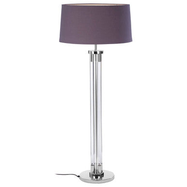 Orsina Skye Tall Acrylic Floor Lamp – Nickel Base with Grey Shade