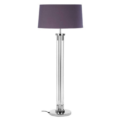 Orsina Skye Tall Acrylic Floor Lamp – Nickel Base with Grey Shade