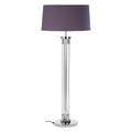 Orsina Skye Tall Acrylic Floor Lamp – Nickel Base with Grey Shade