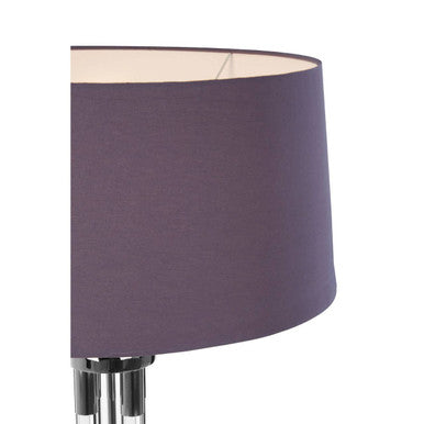 Orsina Skye Tall Acrylic Floor Lamp – Nickel Base with Grey Shade