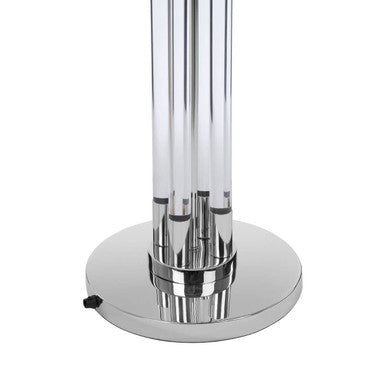 Orsina Skye Tall Acrylic Floor Lamp – Nickel Base with Grey Shade