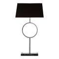Orsina Skye Stone Table Lamp – Modern Black Fabric Shade & Nickel