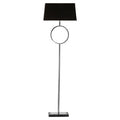 Orsina Skye Floor Lamp – Modern Nickel & Stone Base with Black Shade