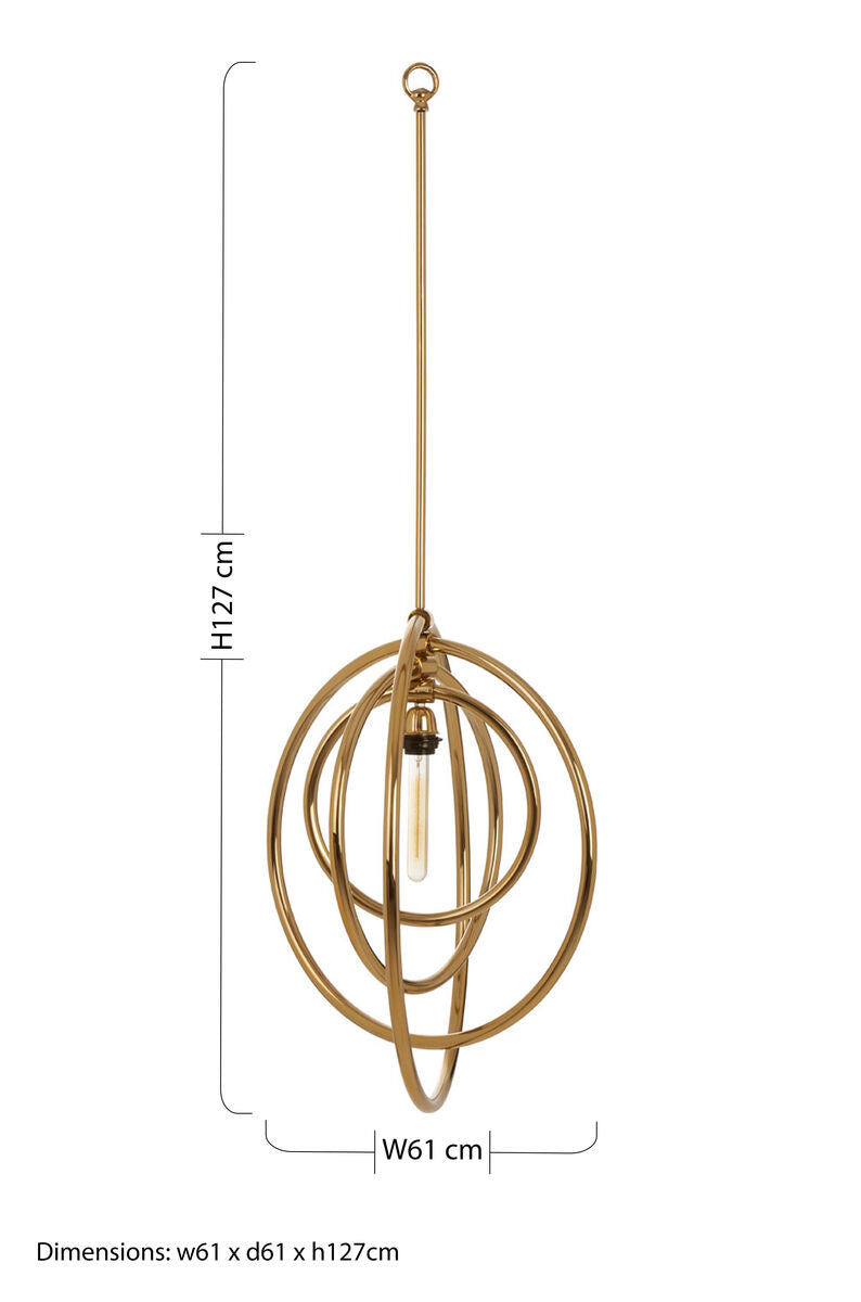 Orsina Skye Gold Pendant Light – Minimalist Stainless Steel Lighting