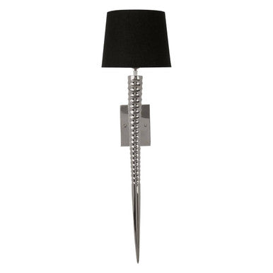 Orsina Skye Wall Sconce – Black Fabric Shade with Gold Accents