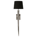 Orsina Skye Wall Sconce – Black Fabric Shade with Gold Accents