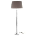 Orsina Skye Tall Floor Lamp | Nickel Tubular Base with Grey Shade