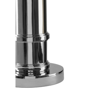 Orsina Skye Table Lamp – Nickel Tubular Base with Grey Shade