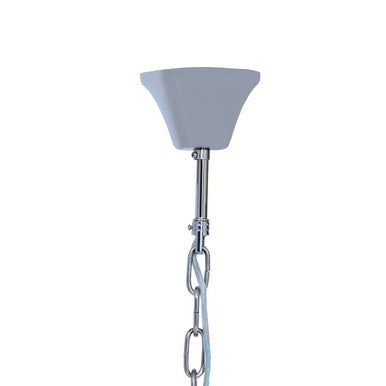 Orsina Salasco 3-Tier Nickel Chandelier | 38cm Fluted Glass Pendant