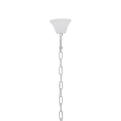 Orsina Salasco 2-Tier Nickel Chandelier | Fluted Glass Drum Pendant