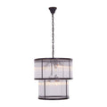 Orsina Salasco 2-Tier Black Glass Chandelier – Antique Iron Lighting