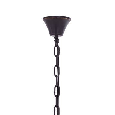 Orsina Salasco 2-Tier Black Glass Chandelier – Antique Iron Lighting