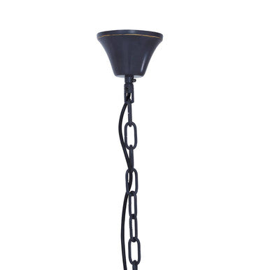 Orsina Salasco 3-Tier Glass Chandelier | Antique Black Metal Frame