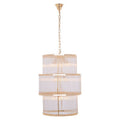 Orsina Salasco 3-Tier Gold Glass Chandelier – Modern Luxury Lighting