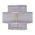 Orsina Salasco 3-Tier Nickel Wall Light | Fluted Glass Modern Sconce
