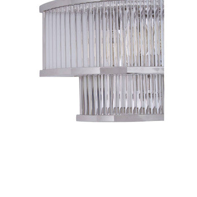 Orsina Salasco 3-Tier Nickel Wall Light | Fluted Glass Modern Sconce
