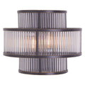 Orsina Salasco 3-Tier Wall Light – Black Fluted Glass Sconce