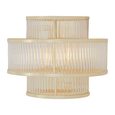 Orsina Salasco 3-Tier Gold Wall Light | Art Deco Fluted Glass Sconce