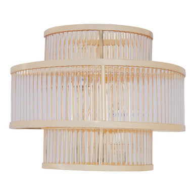 Orsina Salasco 3-Tier Gold Wall Light | Art Deco Fluted Glass Sconce