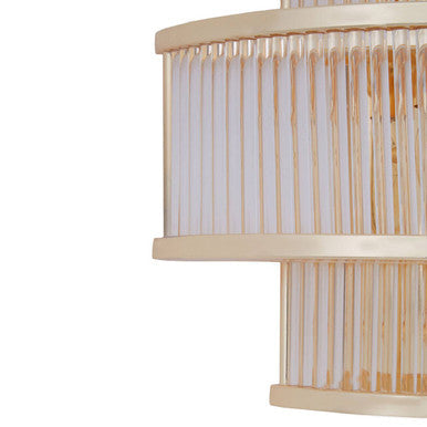 Orsina Salasco 3-Tier Gold Wall Light | Art Deco Fluted Glass Sconce