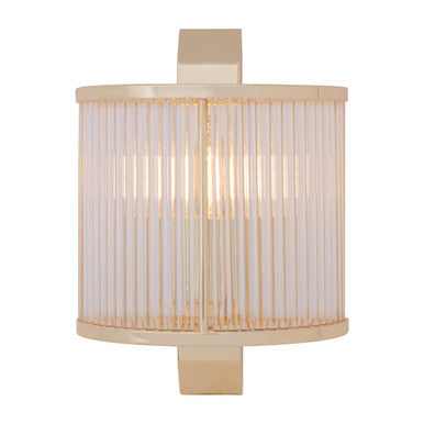 Orsina Salasco Wall Light – Gold Iron Sconce with Fluted Glass