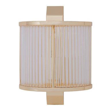 Orsina Salasco Wall Light – Gold Iron Sconce with Fluted Glass