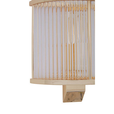 Orsina Salasco Wall Light – Gold Iron Sconce with Fluted Glass