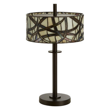 Orsina Waldorf Branch Stained Glass Table Lamp – Bronze Art Glass