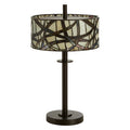 Orsina Waldorf Branch Stained Glass Table Lamp – Bronze Art Glass