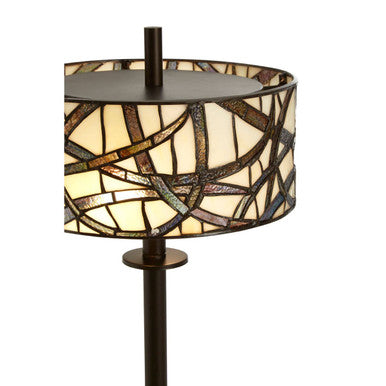 Orsina Waldorf Branch Stained Glass Table Lamp – Bronze Art Glass