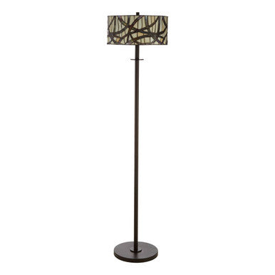 Orsina Waldorf Branch Floor Lamp – Stained Glass & Iron Reading Light