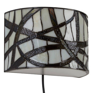 Orsina Waldorf Branch Wall Sconce – Bronze & Stained Glass Light