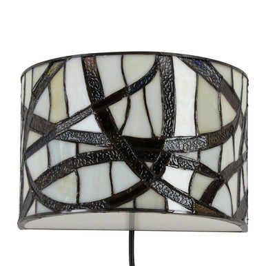 Orsina Waldorf Branch Wall Sconce – Bronze & Stained Glass Light