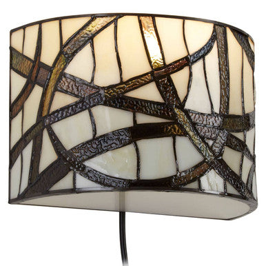 Orsina Waldorf Branch Wall Sconce – Bronze & Stained Glass Light