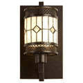 Orsina Waldorf Diamond Art Deco Wall Sconce | Bronze Stained Glass
