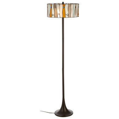 Orsina Waldorf Jewel Tiffany Floor Lamp – Art Deco Bronze & Glass
