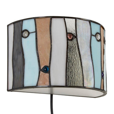Orsina Waldorf Jewel Art Deco Wall Sconce – Stained Glass Light