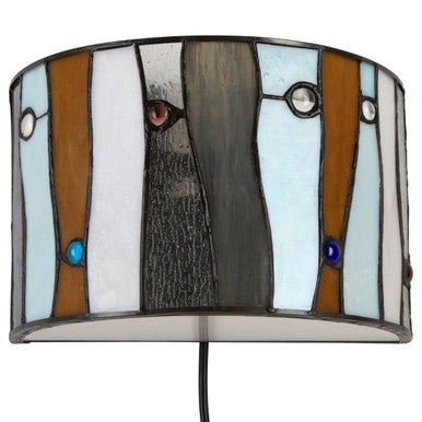 Orsina Waldorf Jewel Art Deco Wall Sconce – Stained Glass Light