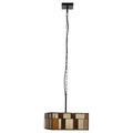Orsina Waldorf Deco Square Ceiling Light | Rustic Bronze & Glass