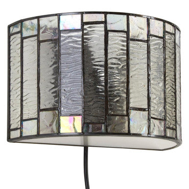 Orsina Waldorf Deco Wall Light – Bronze Tiffany Style Glass Sconce
