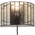 Orsina Waldorf Deco Wall Light – Bronze Tiffany Style Glass Sconce