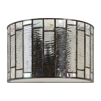 Orsina Waldorf Deco Wall Light – Bronze Tiffany Style Glass Sconce