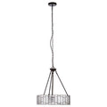 Orsina Waldorf Art Deco Pendant Light – Bronze & Textured Glass