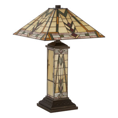 Orsina Wisteria Tiffany Table Lamp – Hand-Cut Stained Glass & Bronze
