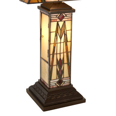 Orsina Wisteria Tiffany Table Lamp – Hand-Cut Stained Glass & Bronze