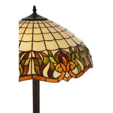 Orsina Wisteria Tiffany Floor Lamp – Stained Glass Floral Shade
