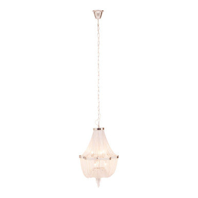 Orsina Lerici 6-Light Chrome Pendant – 39cm Modern Chain Chandelier