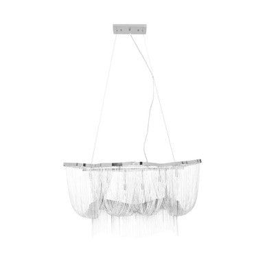 Orsina Lerici 6-Light Chrome Pendant Light | Modern Chain Chandelier